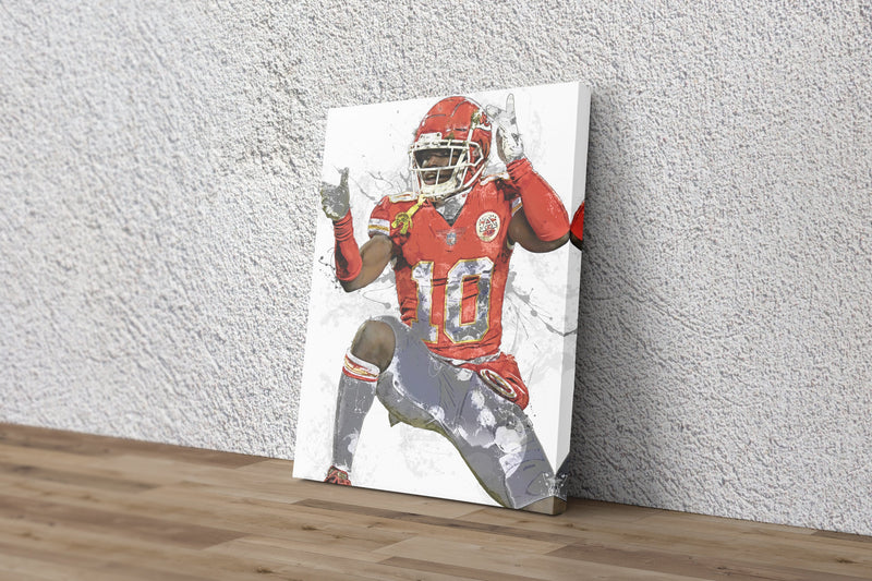 Tyreek Hill Poster Kansas City Chiefs Football Painting Hand Made Posters Canvas Print Wall Art Man Cave Gift Home Kids Decor