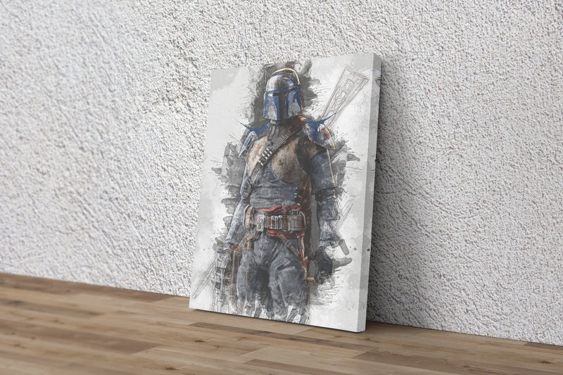 Jango Fett Poster Star Wars Painting Hand Made Posters Canvas Print Kids Wall Art Man Cave Gift Home Decor