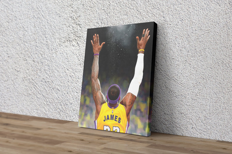 LeBron James Poster Los Angeles Lakers Championship Basketball Painting  Hand Made Posters Canvas Print Kids Wall Art Man Cave Gift Home Decor