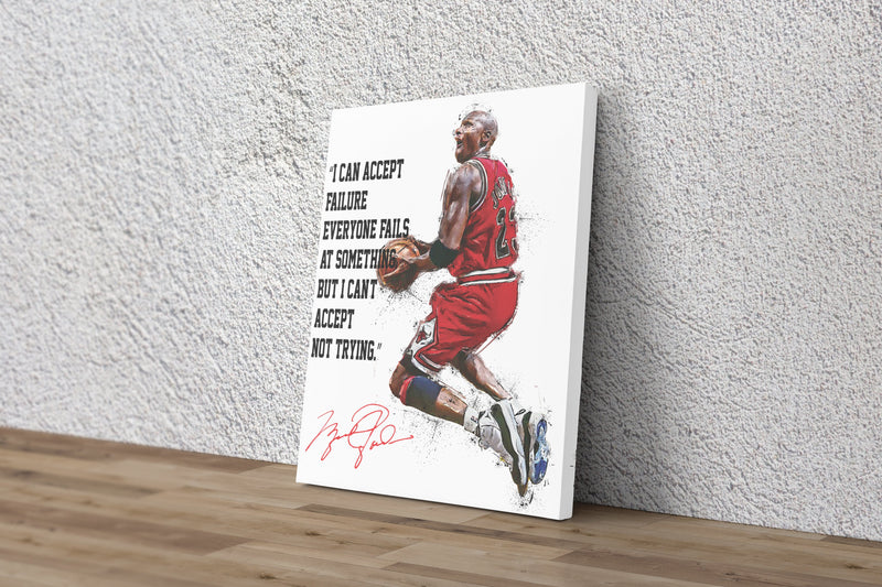 Michael Jordan Poster Chicago Bulls quote Basketball Hand Made Posters Canvas Print Wall Art Home Decor