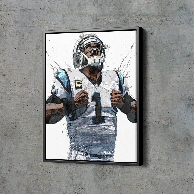 Cam Newton Poster Carolina Panthers Football Hand Made Posters Canvas Print Kids Wall Art Home Man Cave Gift Decor