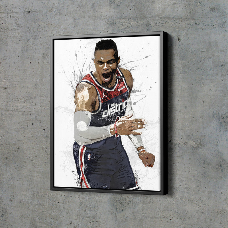 Russell Westbrook Poster Washington Wizards Basketball Painting Hand Made Posters Canvas Print Kids Wall Art Man Cave Gift Home Decor