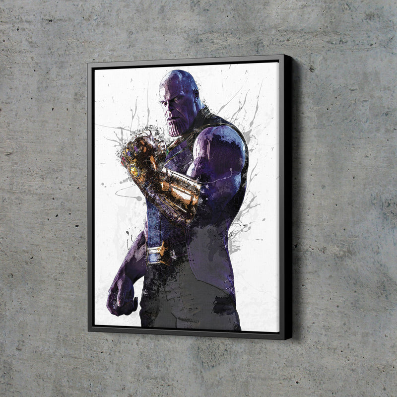 Thanos Poster Marvel Superhero Comics Painting Hand Made Posters Canvas Print Kids Wall Art Man Cave Gift Home Decor