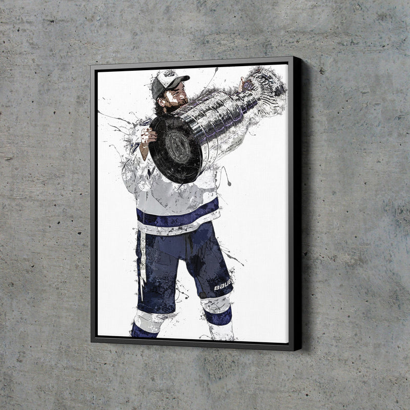 Victor Hedman Poster Stanley Cup Tampa Bay Lightning Ice hockey Hand Made Posters Canvas Print Kids Wall Art Man Cave Gift Home Decor