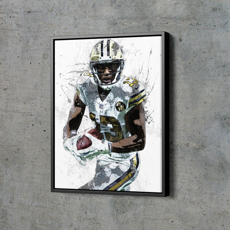 Michael Thomas Poster New Orleans Saints Football Hand Made Posters Canvas Print Wall Art Man Cave Gift Home Kids Decor