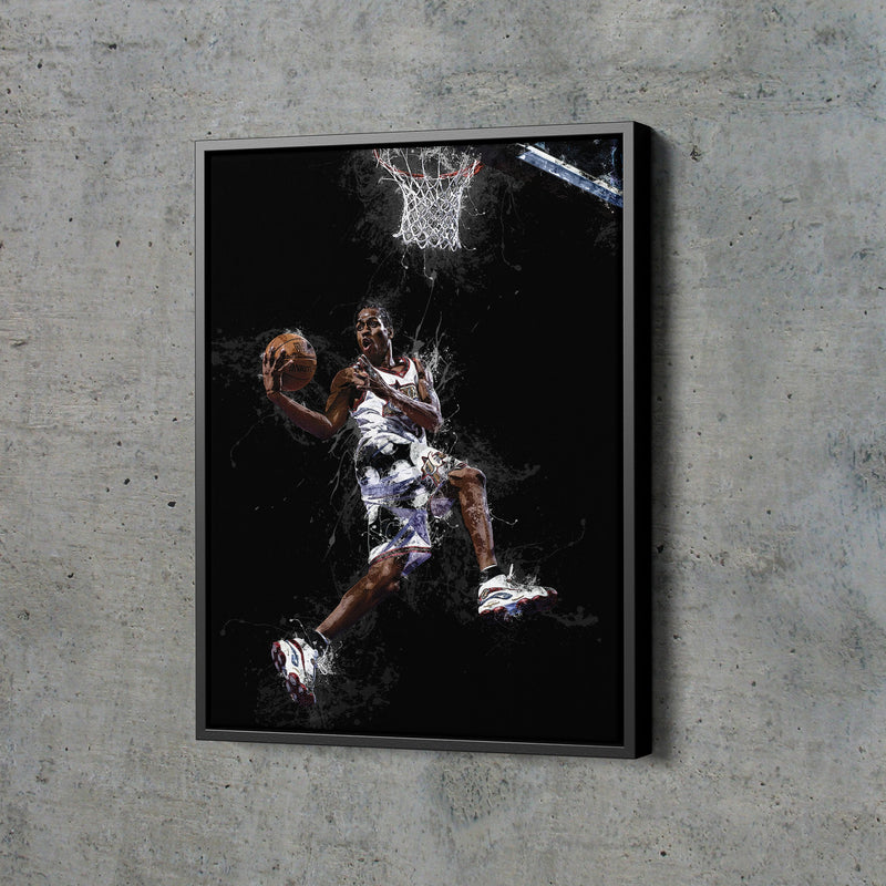 Allen Iverson vs Chicago Bulls Poster Philadelphia 76ers Basketball Hand Made Posters Canvas Print Wall Art Man Cave Gift Home Kids Decor