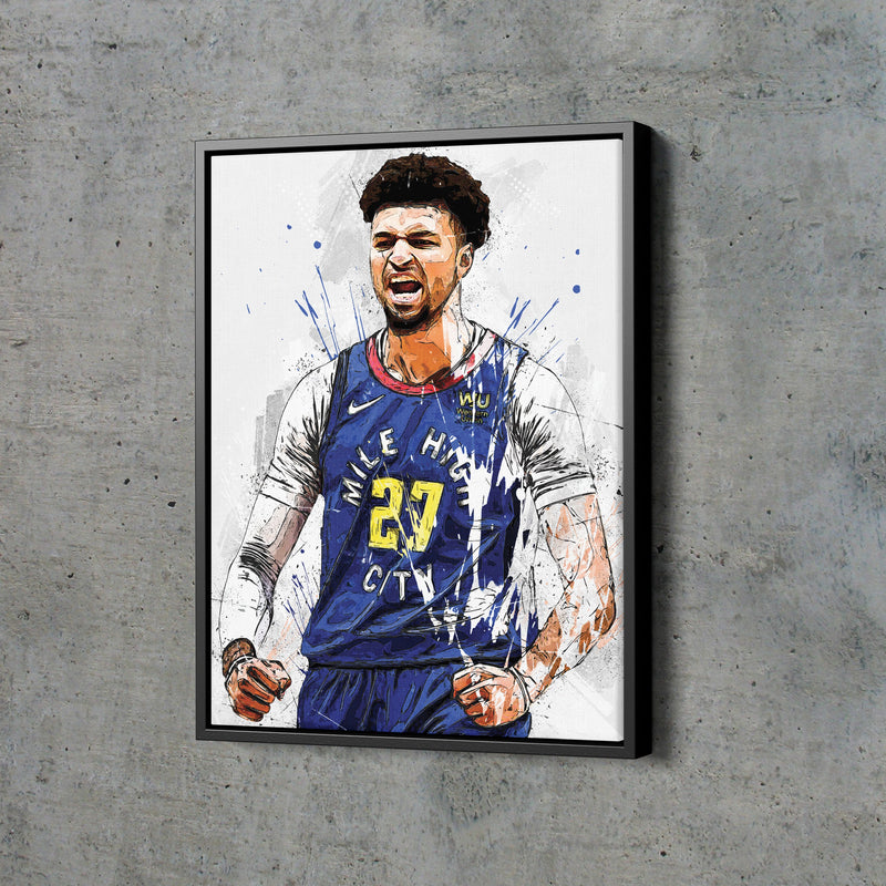 Jamal Murray Poster Denver Nuggets Basketball Hand Made Posters Canvas Print Wall Art Home Decor