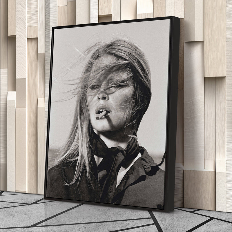 Brigitte Bardot Canvas – French Actress Wall Art Gift for Classic Cinema Lovers