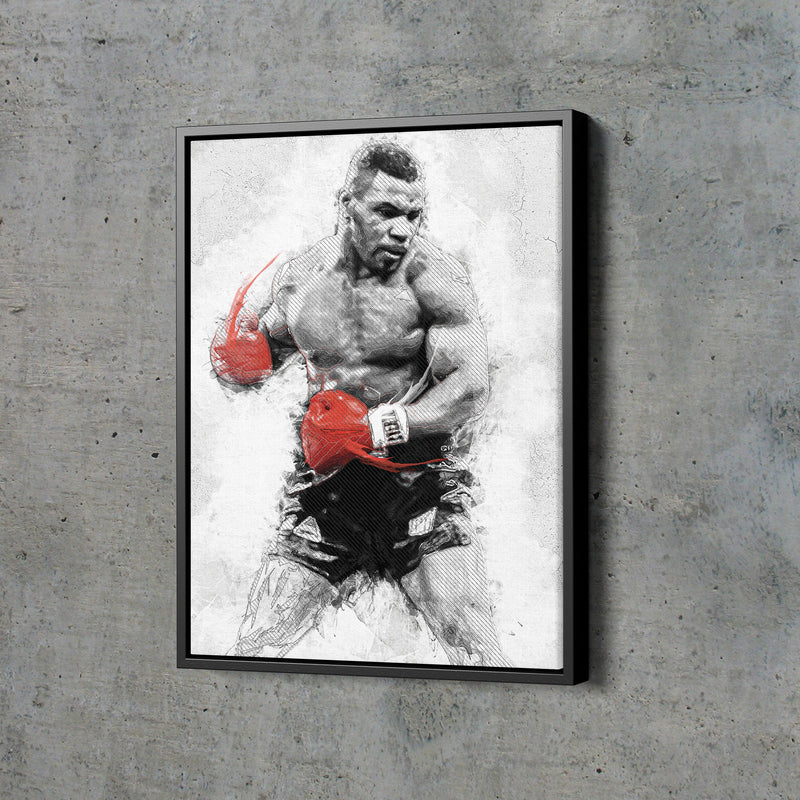 Mike Tyson Poster Boxing Painting Hand Made Posters Canvas Print Wall Art Man Cave Gift Home Decor