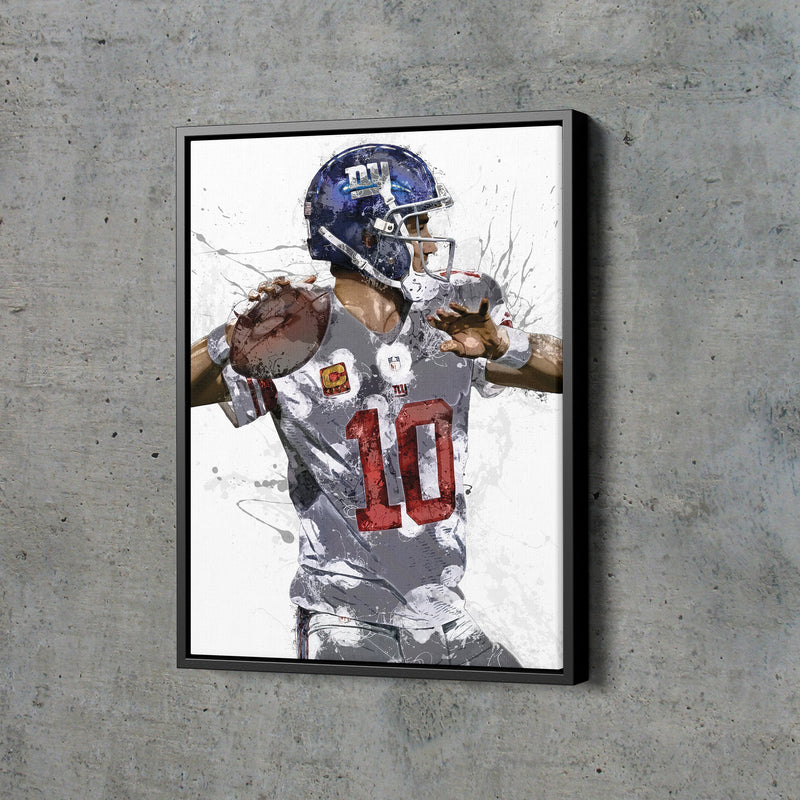 Eli Manning Poster New York Giants Football Painting Hand Made Posters Canvas Print Kids Wall Art Home Man Cave Gift Decor