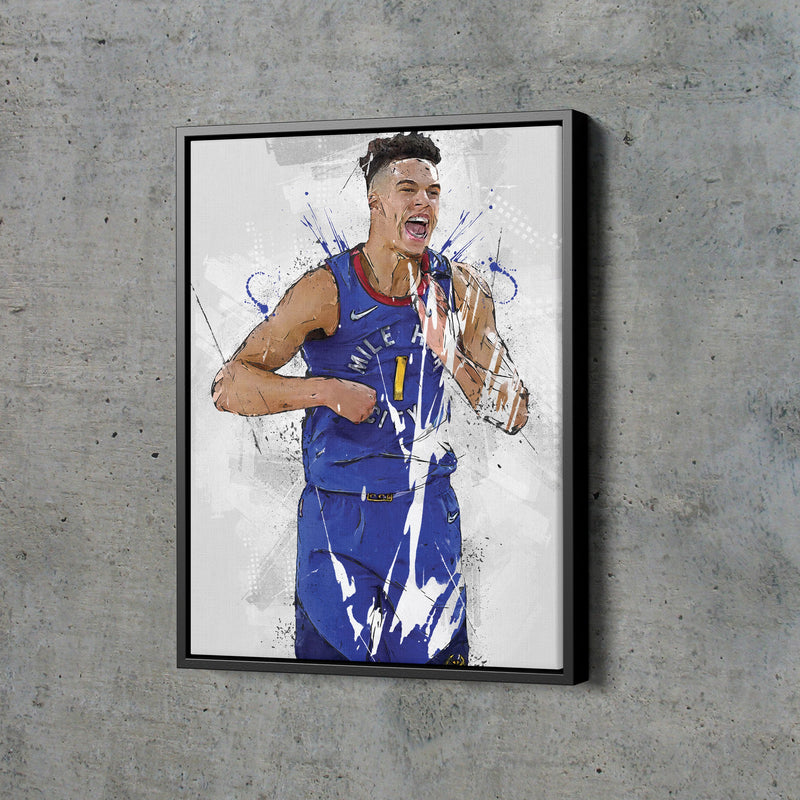 Michael Porter Jr. Poster Denver Nuggets Basketball Painting Hand Made Posters Canvas Print Wall Art Home Man Cave Gift Decor