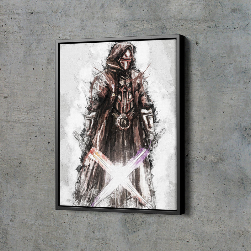 Darth Revan Poster Star Wars Painting Hand Made Posters Canvas Print Kids Wall Art Man Cave Gift Home Decor