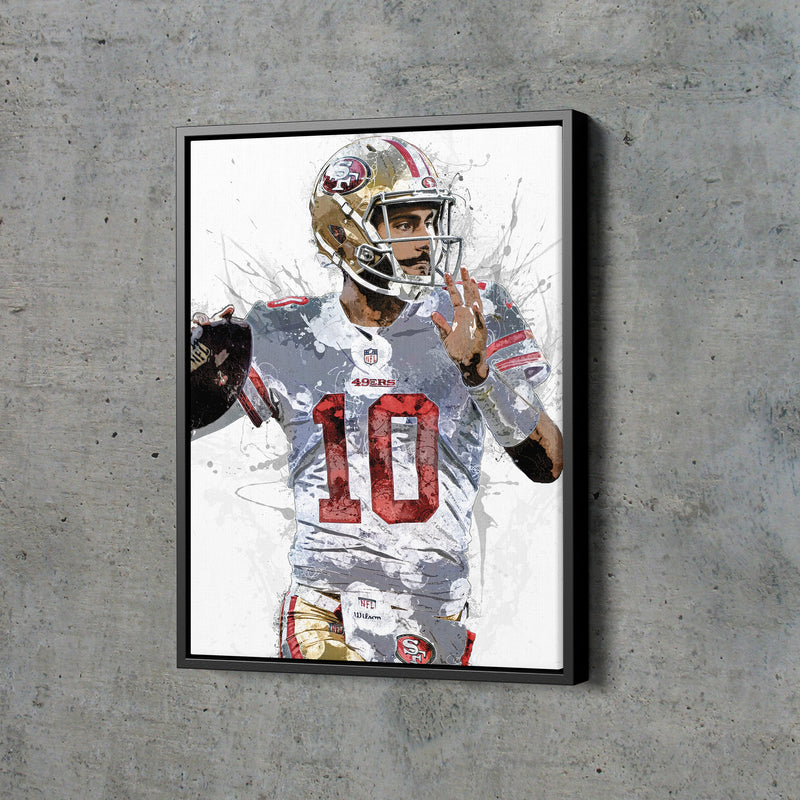 Jimmy Garoppolo Poster San Fransicso 49ers Football Hand Made Posters Canvas Print Kids Wall Art Home Man Cave Gift Decor