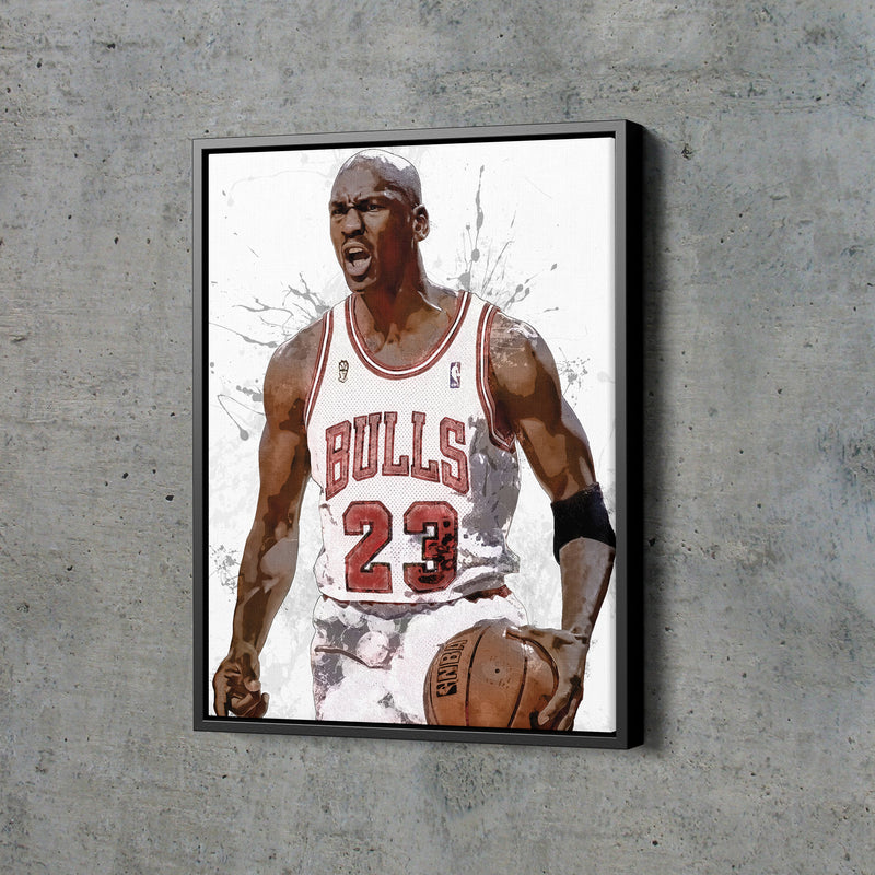 Michael Jordan Poster Chicago Bulls Basketball Painting Hand Made Posters Canvas Print Kids Wall Art Home Man Cave Gift Decor