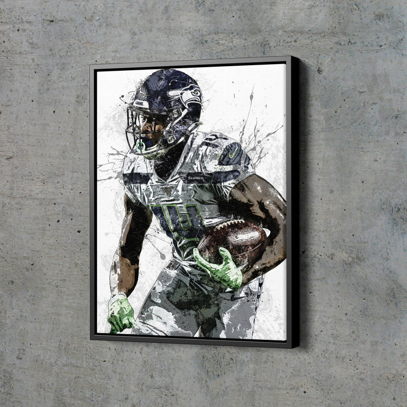 DK Metcalf Poster Seattle Seahawks Painting Football Hand Made Posters Canvas Print Kids Wall Art Home Man Cave Gift Decor