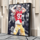 Nick Bosa Canvas Art – 49ers NFL Celebration Wall Decor