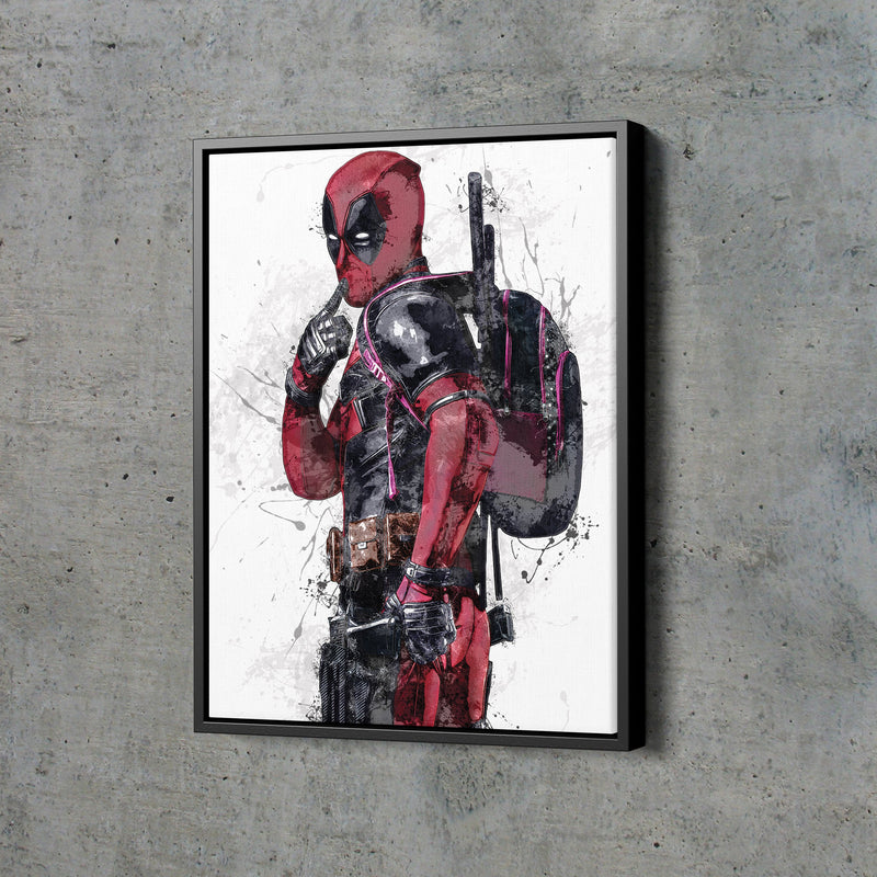 Deadpool Poster Marvel Comics Painting Hand Made Posters Canvas Print Kids Wall Art Man Cave Gift Home Decor