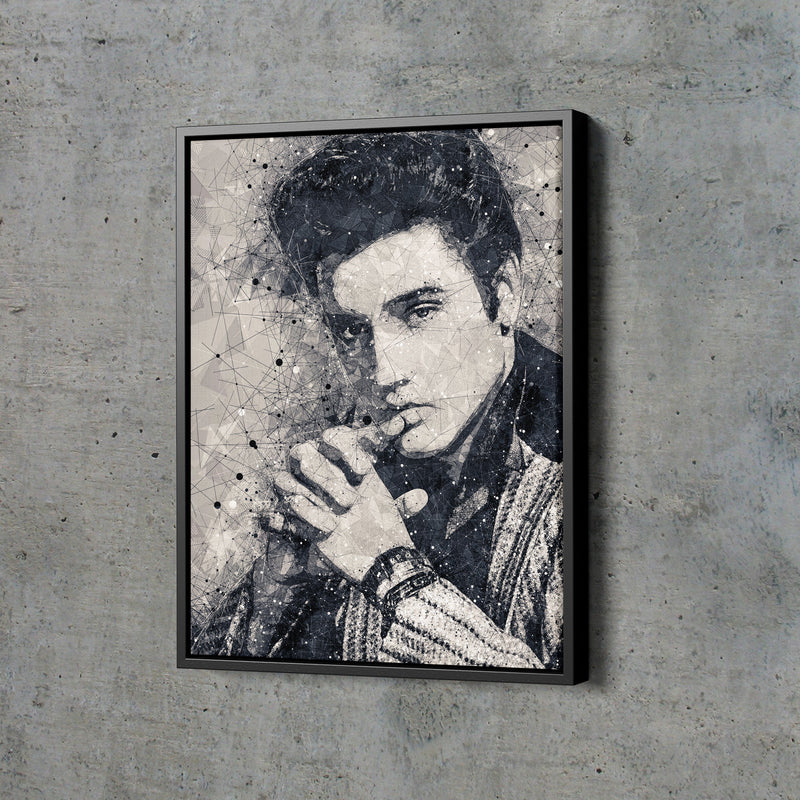 Elvis Presley Poster Singer Musician Geometrical Art Hand Made Posters Canvas Print Wall Art Home Decor