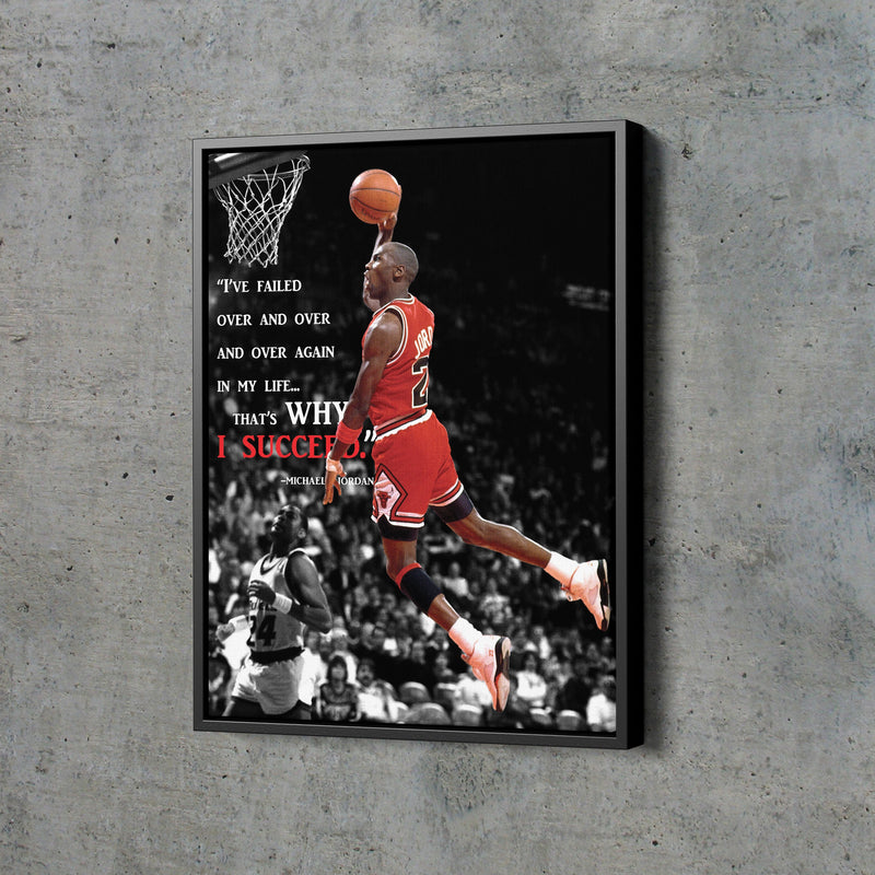 Michael Jordan Quote Poster Chicago Bulls Basketball Hand Made Posters Canvas Print Wall Art Home Decor