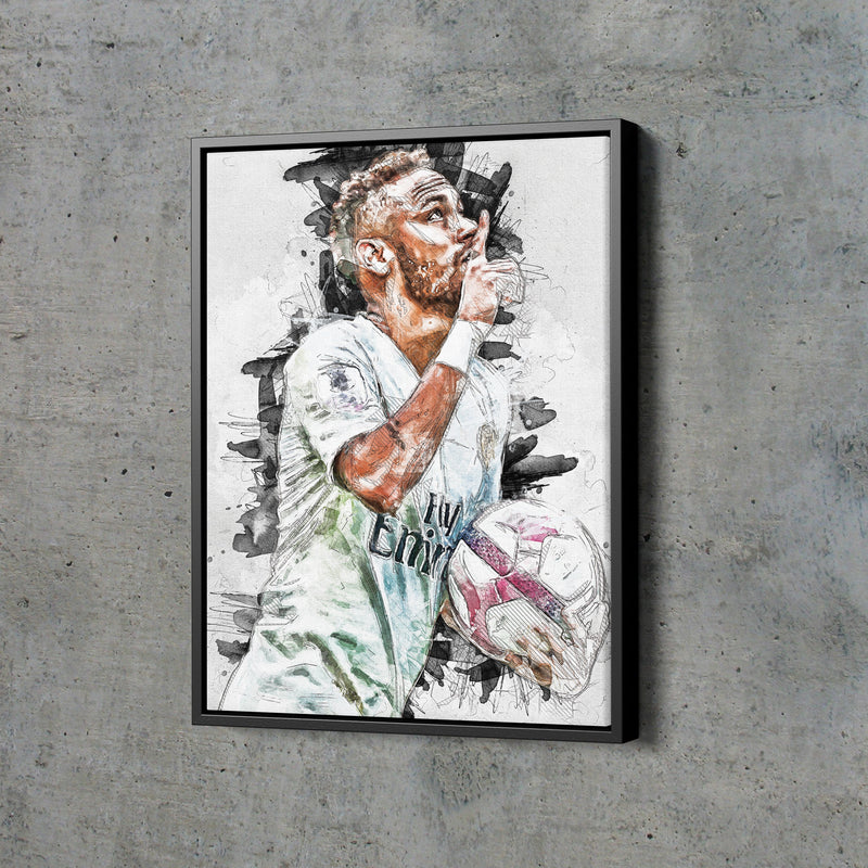 Neymar Poster Paris Saint Germain Soccer Painting Hand Made Posters Canvas Print Kids Wall Art Man Cave Gift Home Decor