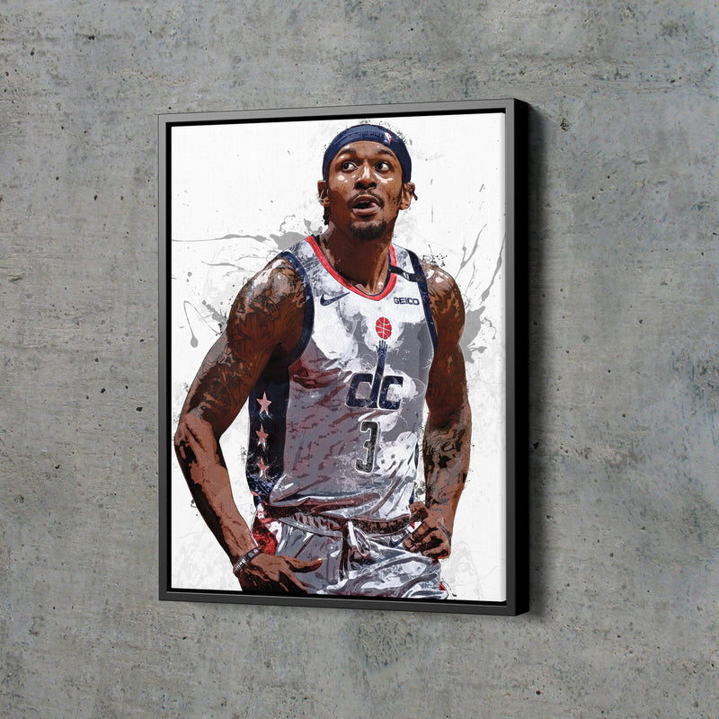 Bradley Beal Poster Washington Wizards Basketball Painting Hand Made Posters Canvas Print Wall Kids Art Man Cave Gift Home Decor