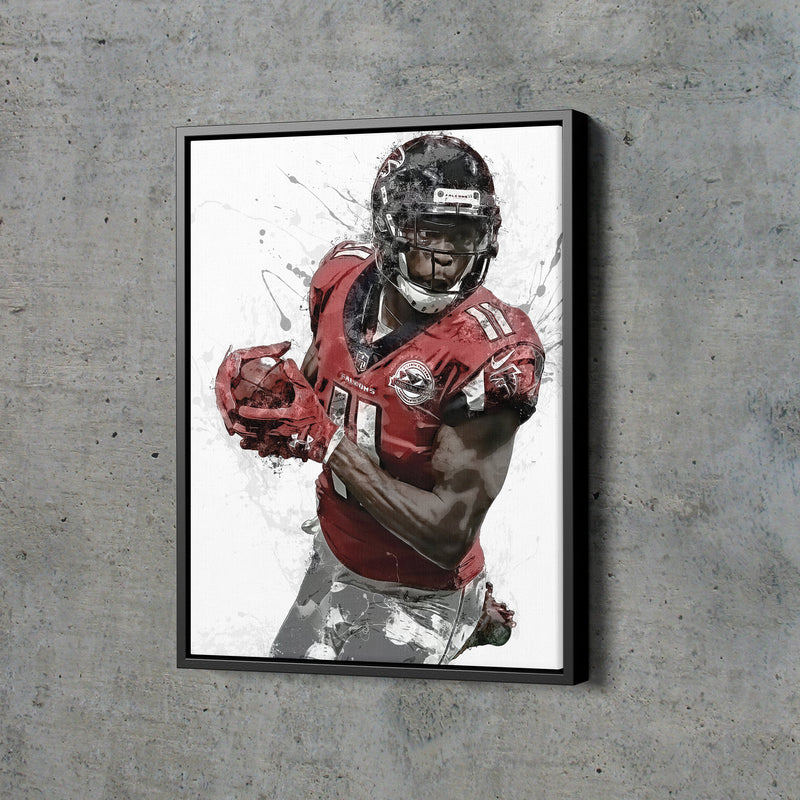 Julio Jones Art Poster Atlanta Falcons Football Hand Made Posters Canvas Print Kids Wall Art Home Man Cave Gift Decor