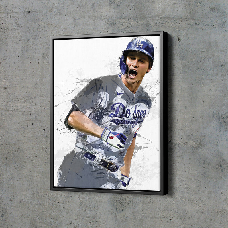 Corey Seager Poster Los Angeles Dodgers Baseball Painting Hand Made Posters Canvas Print Wall Art Man Cave Gift Home Kids Decor