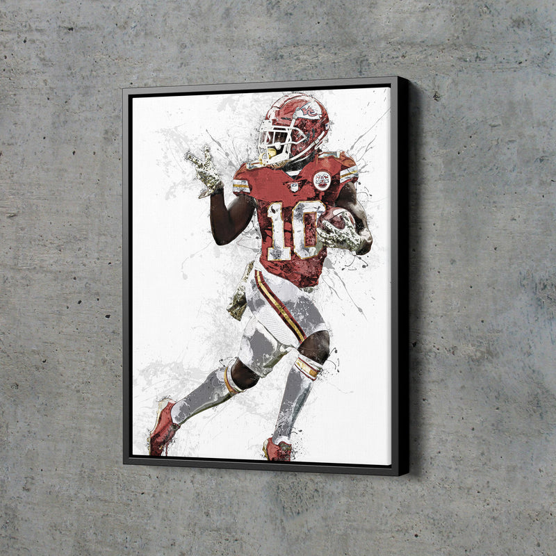 Tyreek Hill Art Poster Kansas City Chiefs Football Hand Made Posters Canvas Print Wall Art Man Cave Gift Home Kids Decor