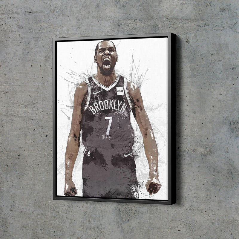 Kevin Durant Poster Brooklyn Nets Basketball Painting Hand Made Posters Canvas Print Kids Wall Art Man Cave Gift Home Decor