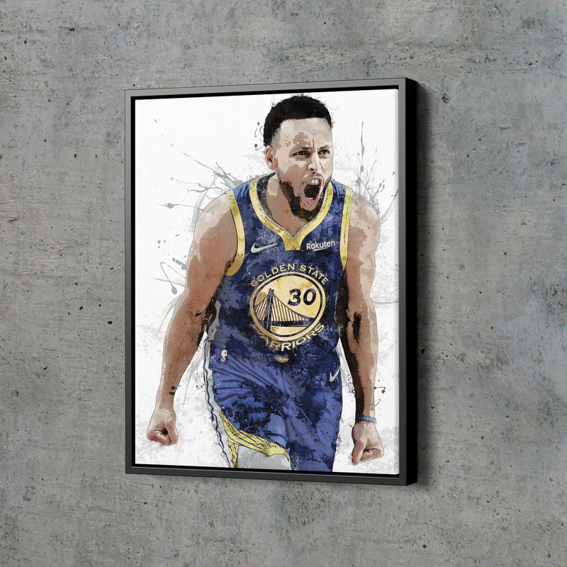 Stephen Curry Art Poster Golden State Warriors Basketball Hand Made Posters Canvas Print Kids Wall Art Home Man Cave Gift Decor