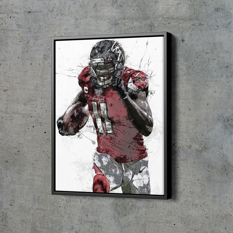 Julio Jones Poster Atlanta Falcons Football Painting Hand Made Posters Canvas Print Kids Wall Art Man Cave Gift Home Decor