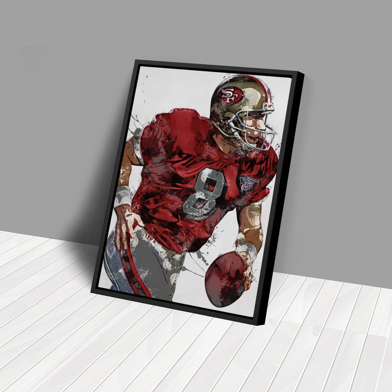 Steve Young Poster San Francisco 49ers Painting Football Hand Made Posters Canvas Print Kids Wall Art Home Man Cave Gift Decor