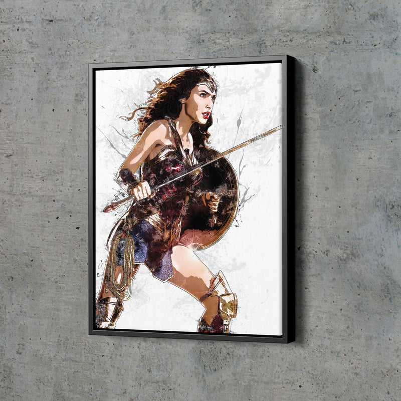 Wonderwoman Poster Marvel Superhero Comics Painting Hand Made Posters Canvas Print Kids Wall Art Man Cave Gift Home Decor