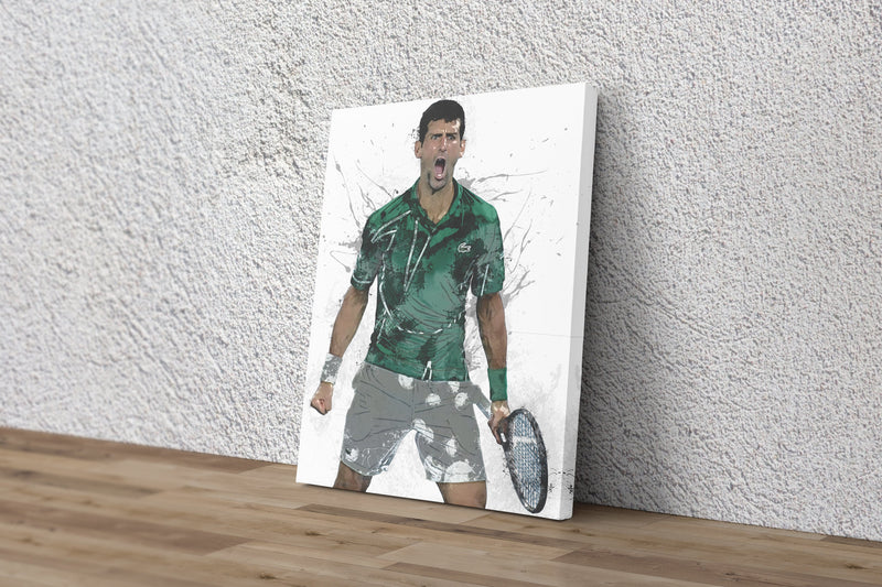 Novak Djokovic Poster Tennis player Hand Made Posters Canvas Print Kids Wall Art Man Cave Gift Home Decor