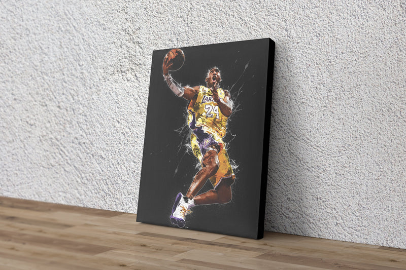 Kobe Bryant Dunk Poster Los Angeles Lakers Basketball Painting Hand Made Posters Canvas Print Kids Wall Art Man Cave Gift Home Decor