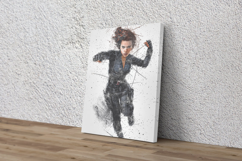 Black Widow Poster Marvel Comics Hand Made Posters Canvas Print Wall Art Home Decor