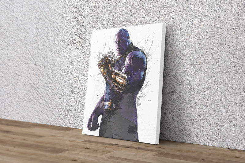 Thanos Poster Marvel Superhero Comics Painting Hand Made Posters Canvas Print Kids Wall Art Man Cave Gift Home Decor