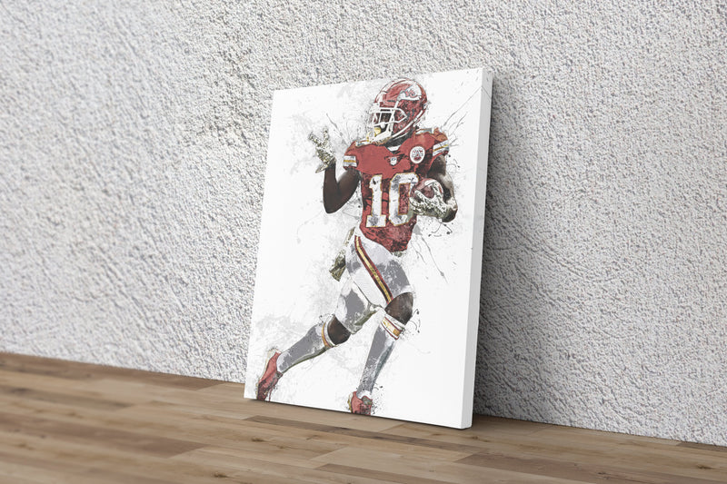 Tyreek Hill Art Poster Kansas City Chiefs Football Hand Made Posters Canvas Print Wall Art Man Cave Gift Home Kids Decor