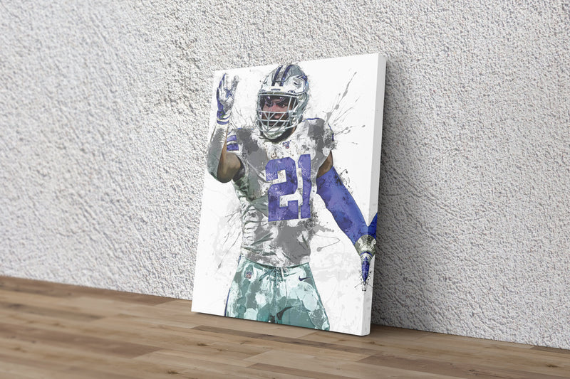 Ezekiel Elliot Poster Dallas Cowboys Football Hand Made Posters Canvas Print Kids Wall Art Home Man Cave Gift Decor