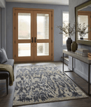 Beige Camel Charcoal Hand Knotted Recycled Silk Area Rug 4.5x6.5 - Modern Abstract