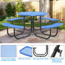 46" Round Picnic Table With Umbrella Hole by Chery Industrial