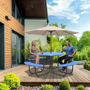 46" Round Picnic Table With Umbrella Hole by Chery Industrial
