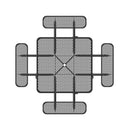 46" Square Picnic Table With Umbrella Hole