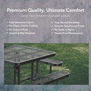 46" Square Picnic Table With Umbrella Hole