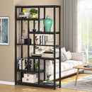 Extra Tall 7 Tier Industrial Etagere Bookcase with 10 Shelves Organizer by HouseOfZazla
