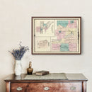 Vintage Map of Green Lake County, Wisconsin 1878
