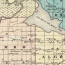 Vintage Map of Winnebago County, Wisconsin 1878