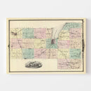 Vintage Map of Fond Du Lac County, Wisconsin 1878
