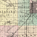 Vintage Map of Fond Du Lac County, Wisconsin 1878