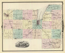 Vintage Map of Fond Du Lac County, Wisconsin 1878